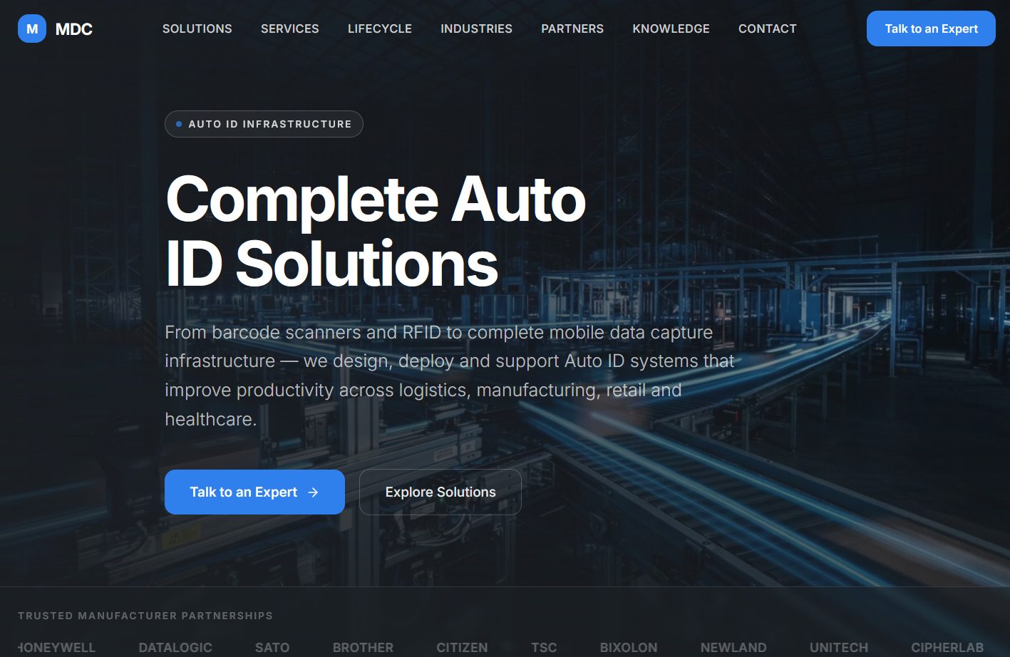 MDC Auto ID Infrastruktur